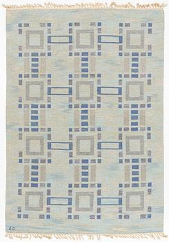 Judith Johansson, a carpet, 'Höllviken' flat weave. 264 x 186 cm, signed JJ.