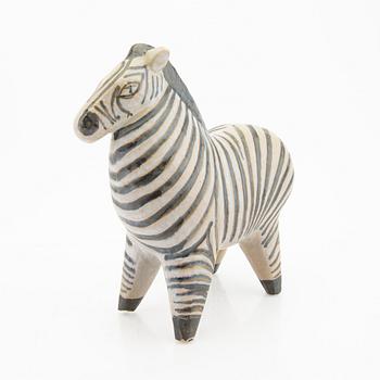 Lisa Larson, figurin, stengods, "Zebra" ur serien "Stora Zoo". Gustavsberg.