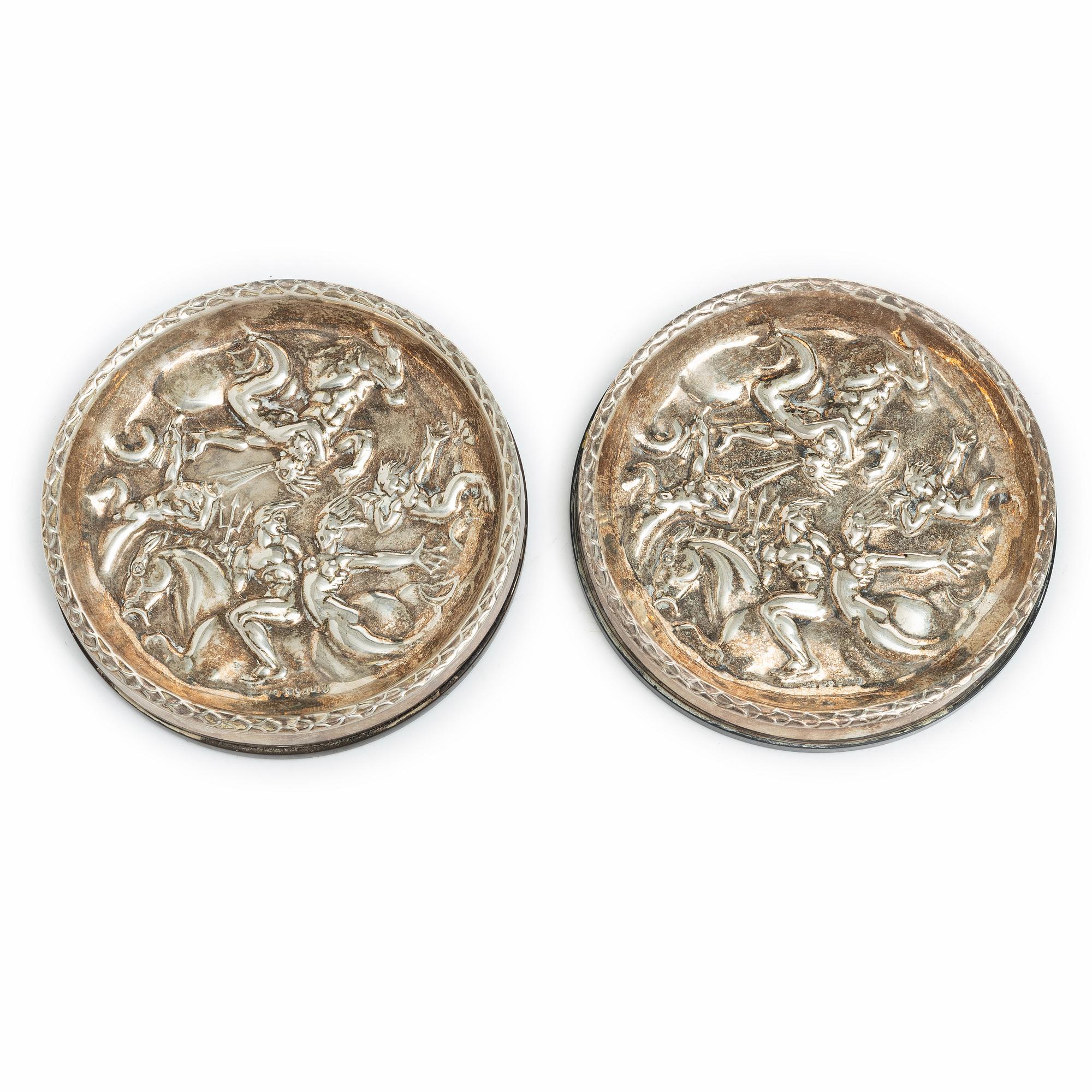 Table accessories, 5 pieces, silver.