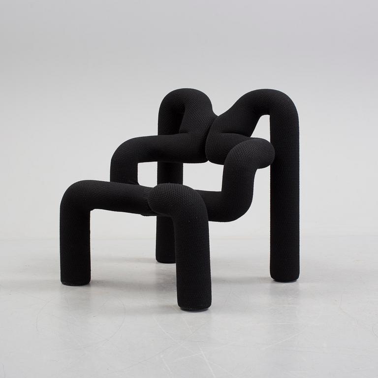 a 1980s armchair "Ekstrem" designed by Terje Ekström for Stokke fabriker.