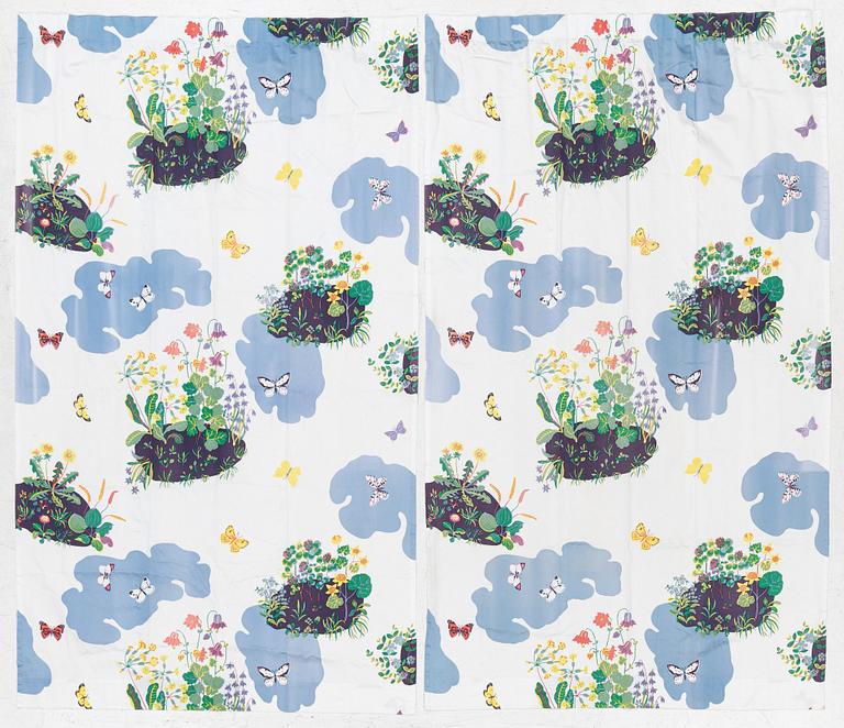 Josef Frank, gardiner, ett par, "Himmel och jord", Svenskt Tenn.