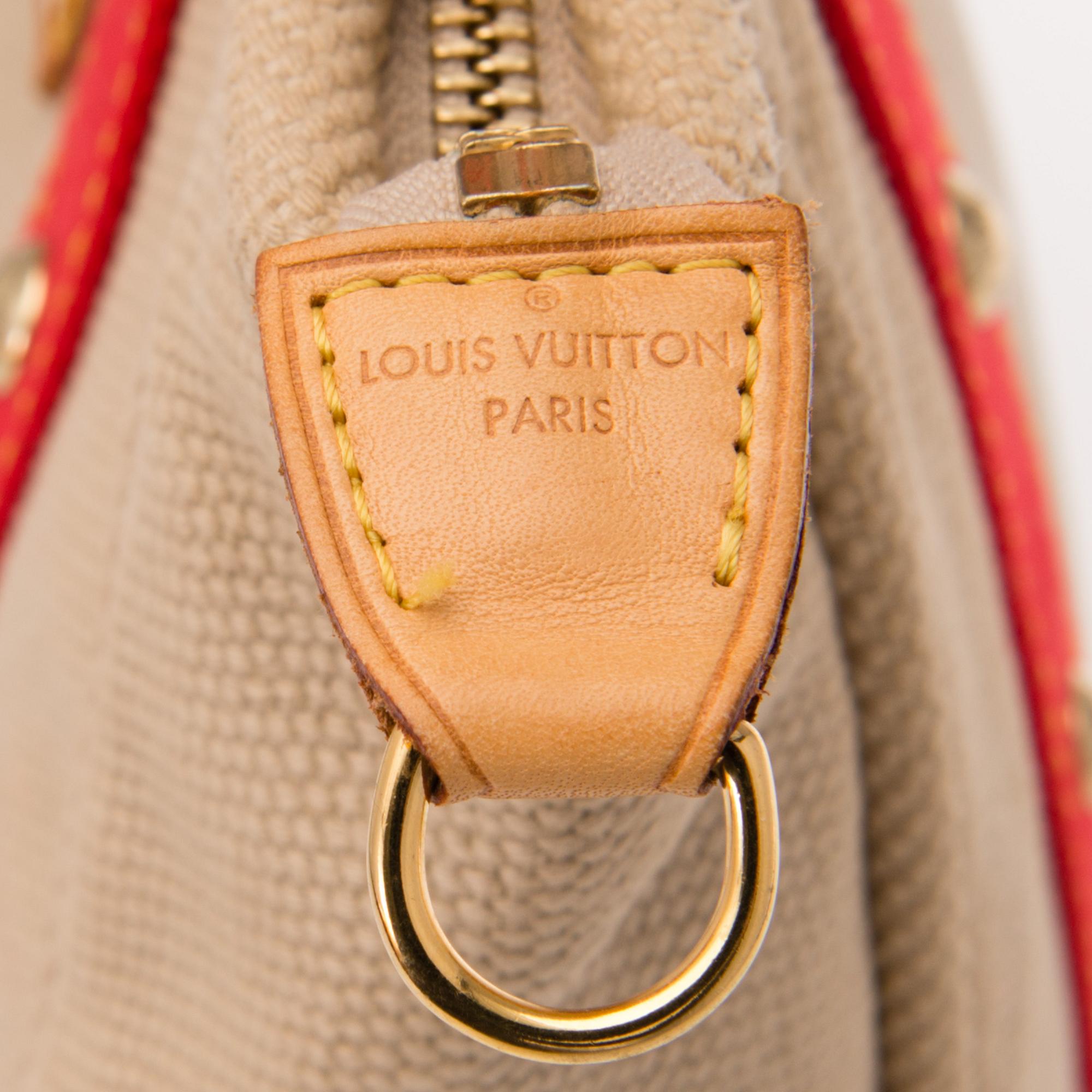 LOUIS VUITTON CANVAS ANTIGUA CABAS MM TOTE BAG.
