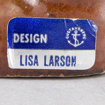 LISA LARSON, figurin i två delar, stengods, Gustavsberg. "Känguru", i produktion 1966-1979.