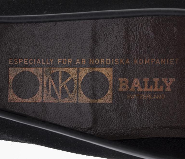 BALLY / NORDISKA KOMPANIET, a pair of black suede slip-on shoes.