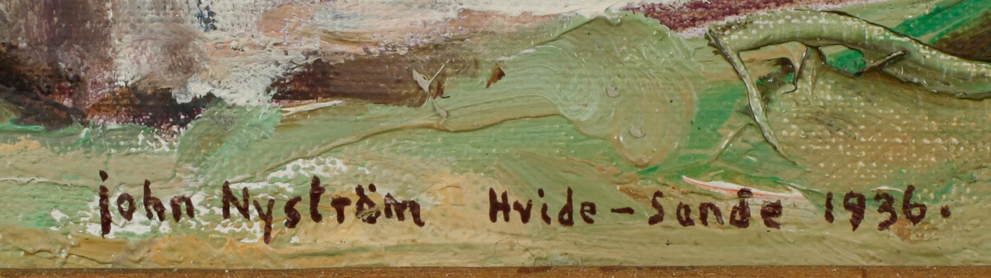 JOHN NYSTRÖM, olja på duk, sign och dat Hvide-Sande 1936.