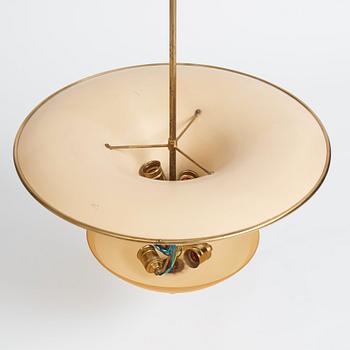 Bertil Brisborg, & Olle Elmgren, a pair of ceiling lamps, custom made, Nordiska Kompaniet 1940s.