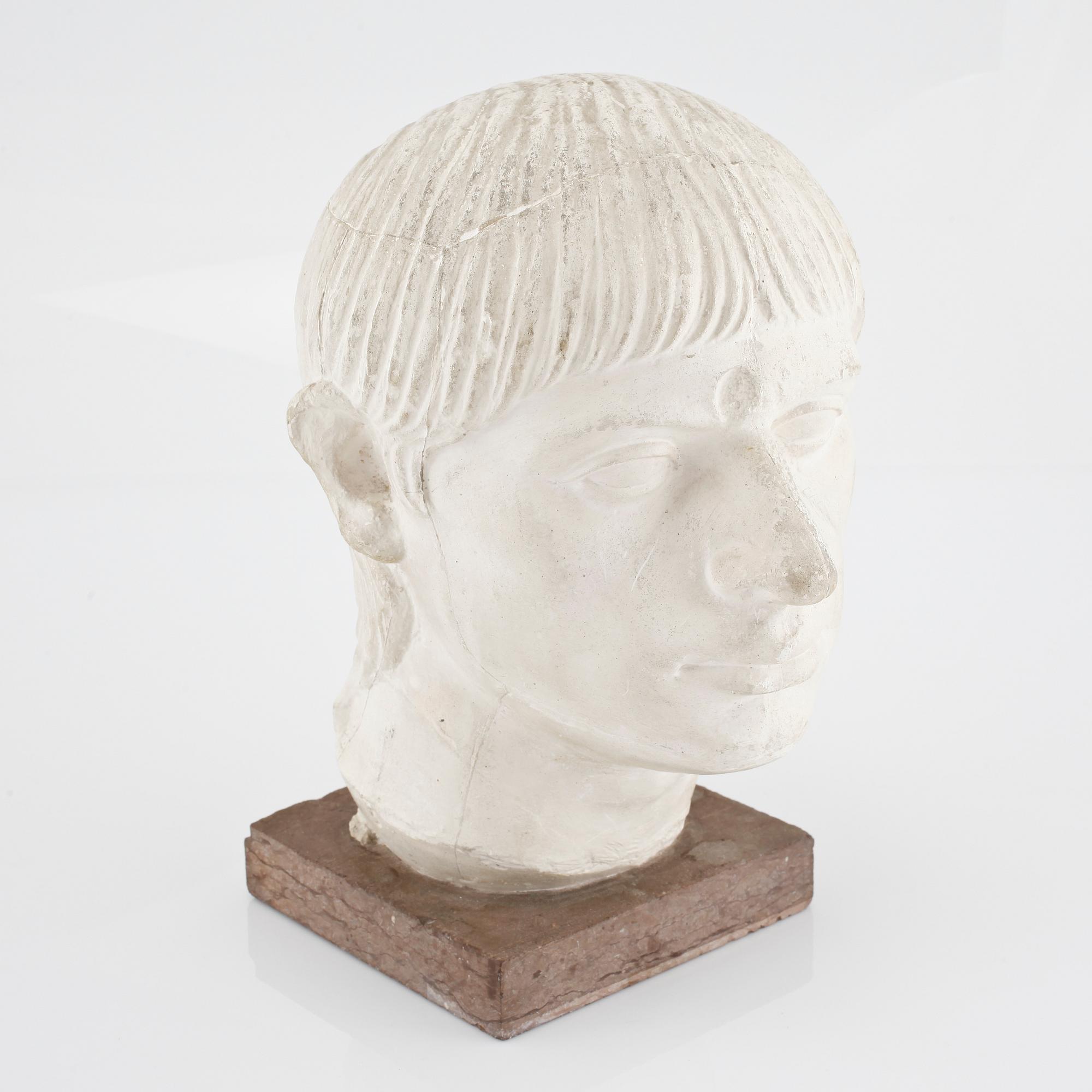 SKULPTUR, efter antik förlaga, gips, 1900-talets andra hälft.