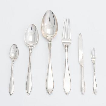Bestick, 25 st, silver, "Svensk spets", Luleå, och Stockholm 1925-45.