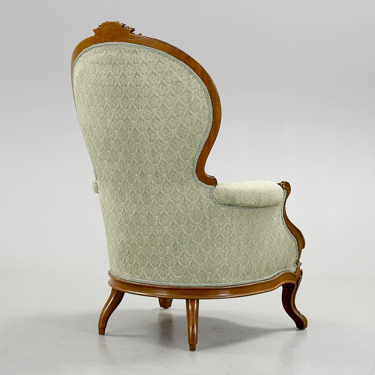 FÅTÖLJ, nyrokoko, 1800-talets slut.