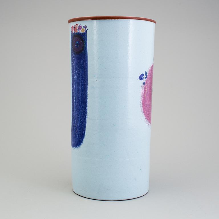 STIG LINDBERG, a faience vase, Gustavsberg 1960s. Signed Stig L.