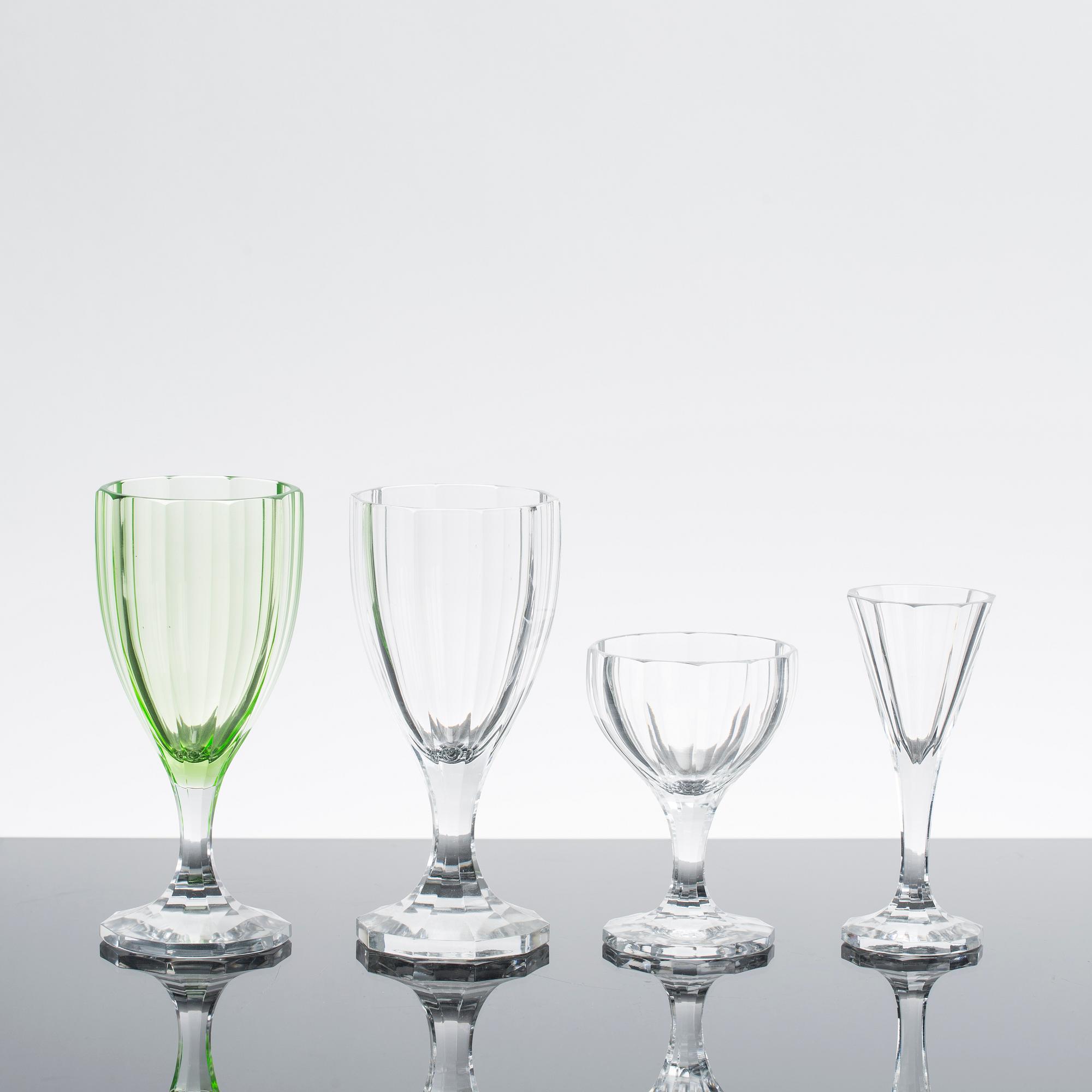 GLASSERVIS, 27 delar,  "Lagerberg", Design Elis Bergh. 1930-tal.