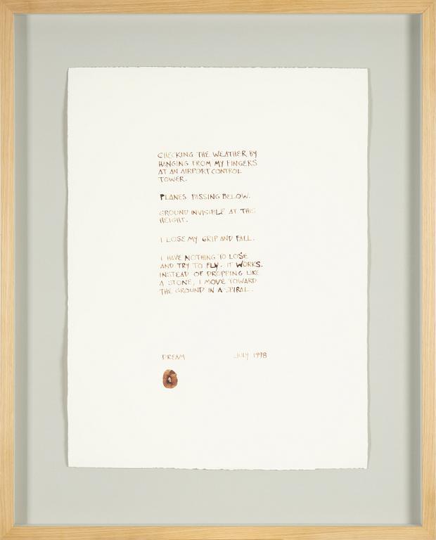 John Duncan, mixed media on paper, signed with fingerprint 1998.