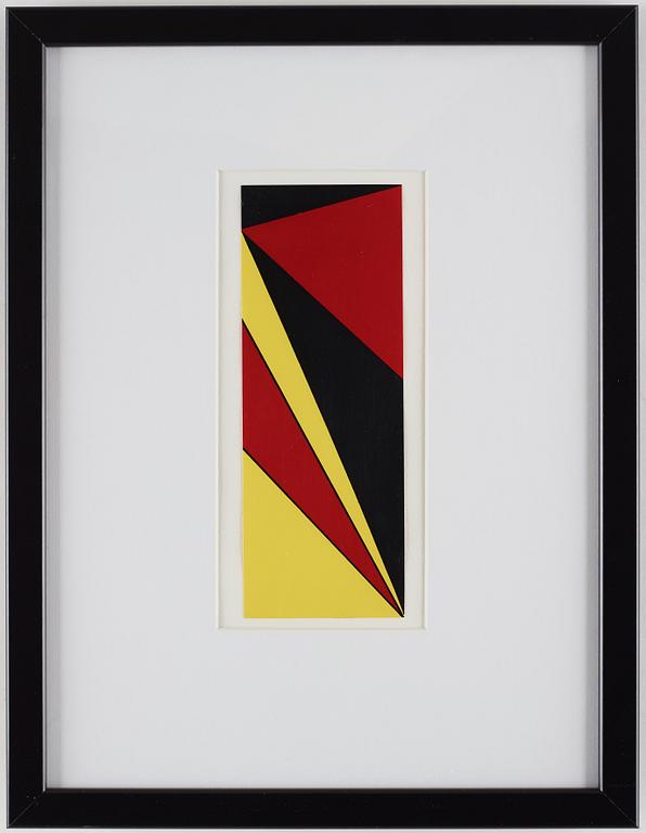 OLLE BAERTLING, färgserigrafi, ur boken "Konkret konst", Vilhelm Bjerke Petersen, Raben & Sjögren, Halmstad. Osignerad.