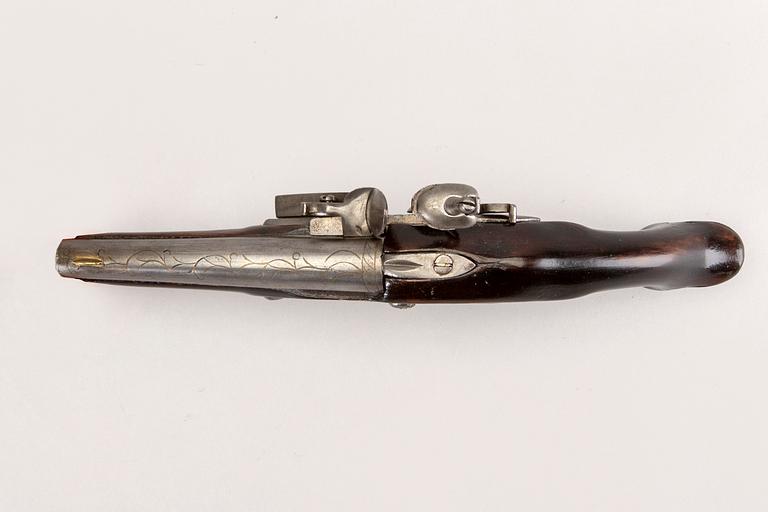 Pistol flintlock, probably Belgium / France, 18th Century later part.