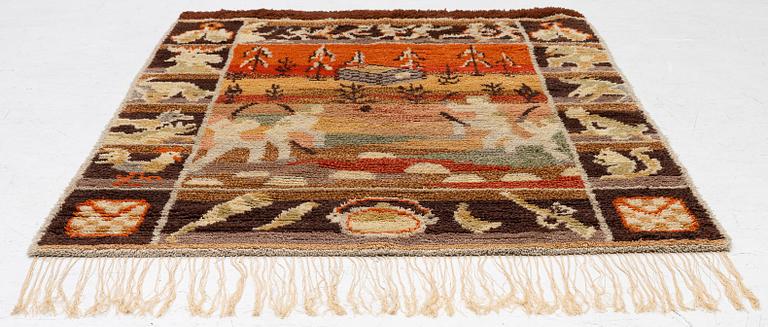 Matta, rya, Sverige/Finland, ca 166 x 126 cm.