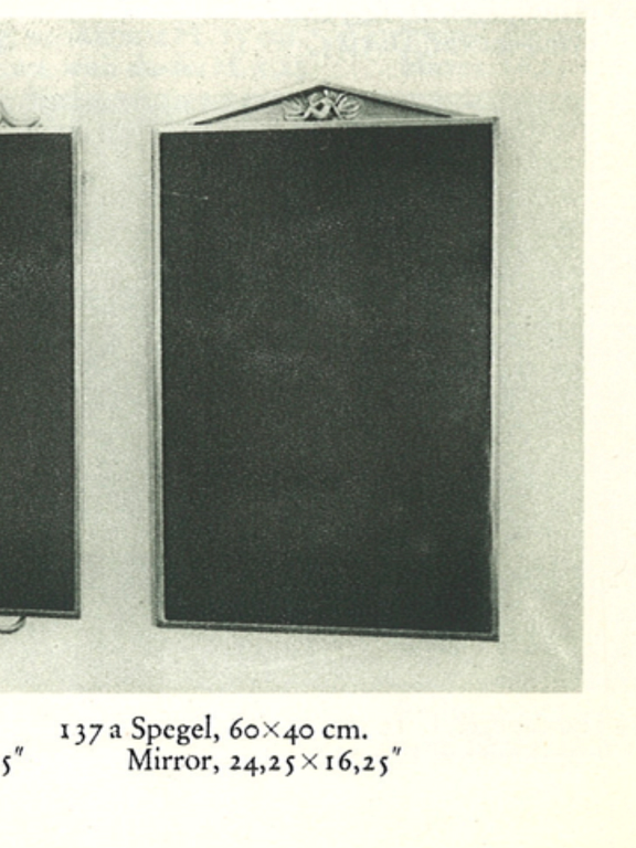 Nils Fougstedt, spegel, Swedish Grace, modell "137", tenn, Firma Svenskt Tenn, Stockholm, 1926.