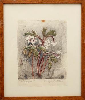 KERSTIN MARIA (MAJA) FJAESTAD, 4 st, träsnitt, sign.