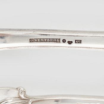 Bestickservis, 122 delar, silver, modell Prins Albert, bl a CG Hallberg 1895, Möllenborg, Stockholm 1858.