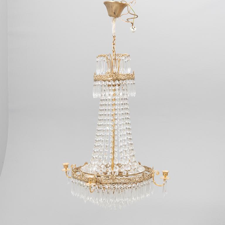 Chandelier, Gustavian style, second half of the 20th century.