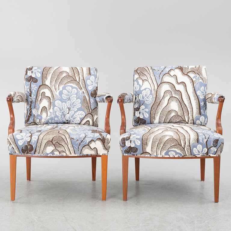 Josef Frank, armchairs, a pair, model 969, Svenskt Tenn.