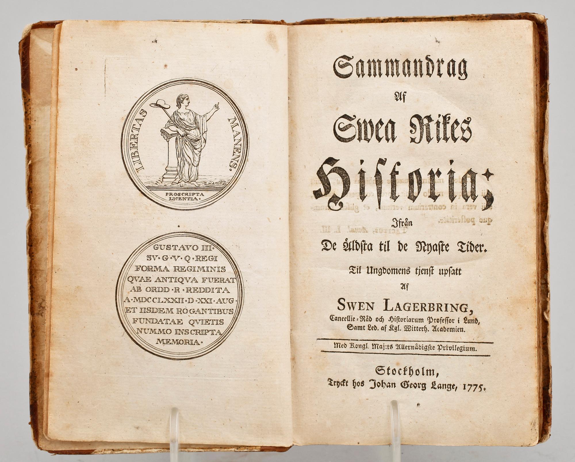 BÖCKER, 2 st, bla "Hjelpreda o hushållningen för unga fruentimmer" av Cajsa Warg, Stockholm 1800.