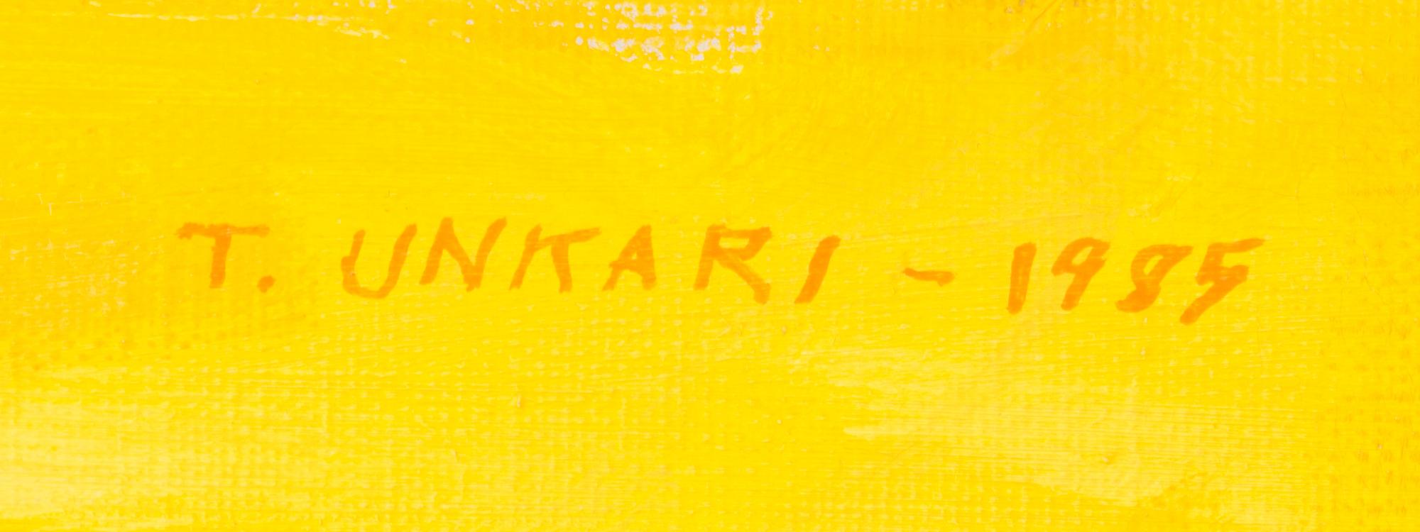 Tarja Unkari, oil on canvas, signed and dated 1985.