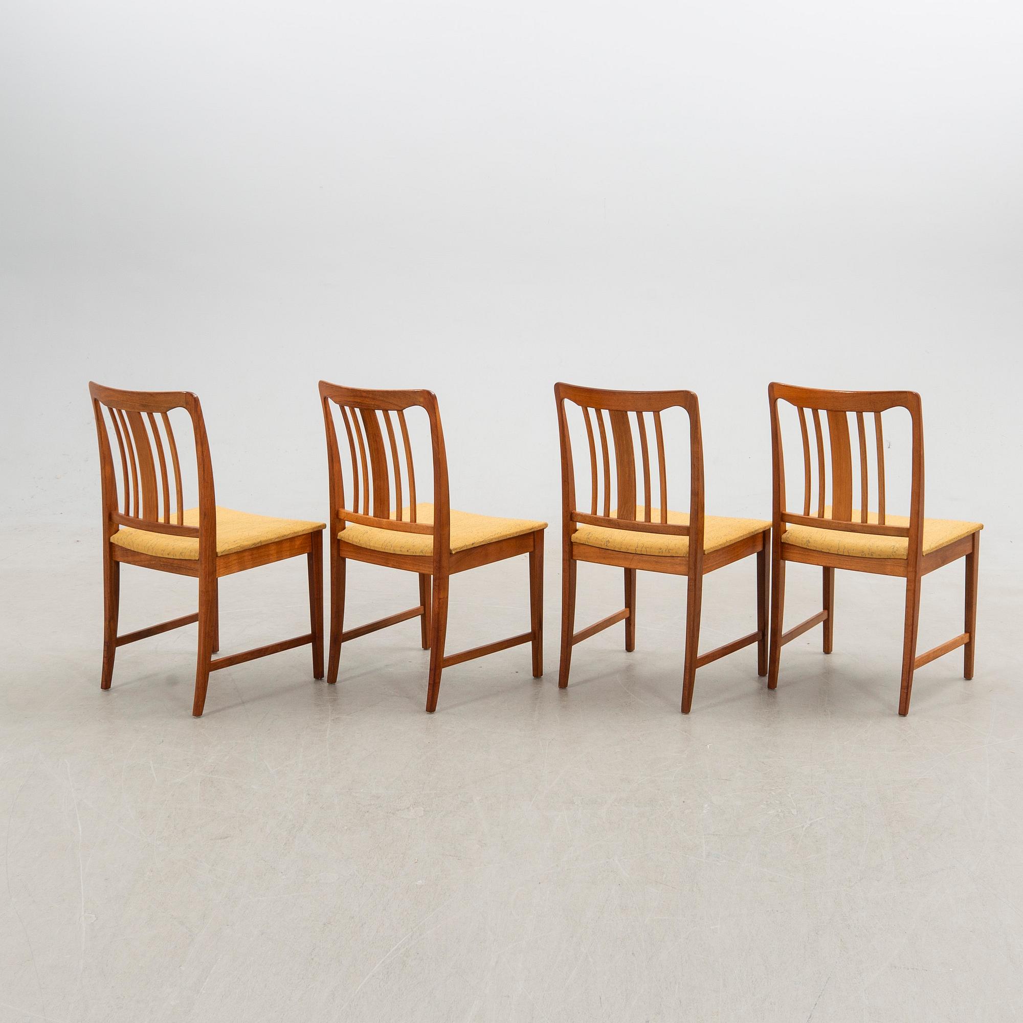 Chairs, 4 pcs, AB Linde Nilsson, Lammhult, 1960s/70s.