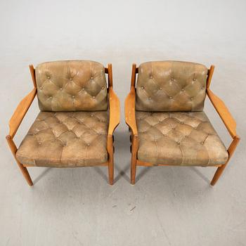 Ingemar Thillmark, armchairs, a pair, "Läckö", OPE Möbel. 1960s.