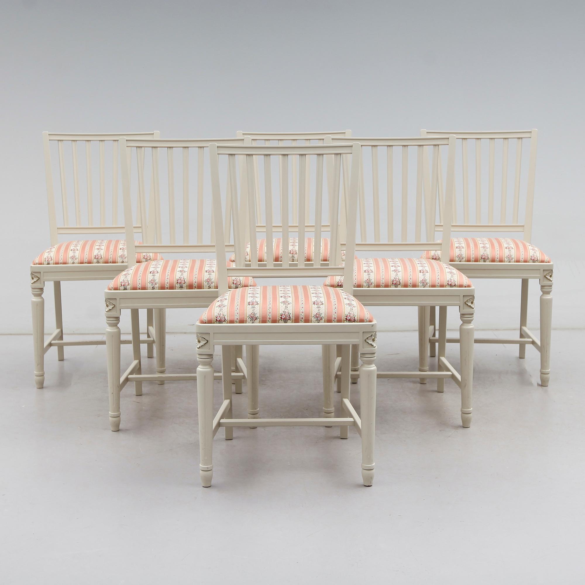 STOLAR, 6 st, gustaviansk stil, 1900-talets andra.