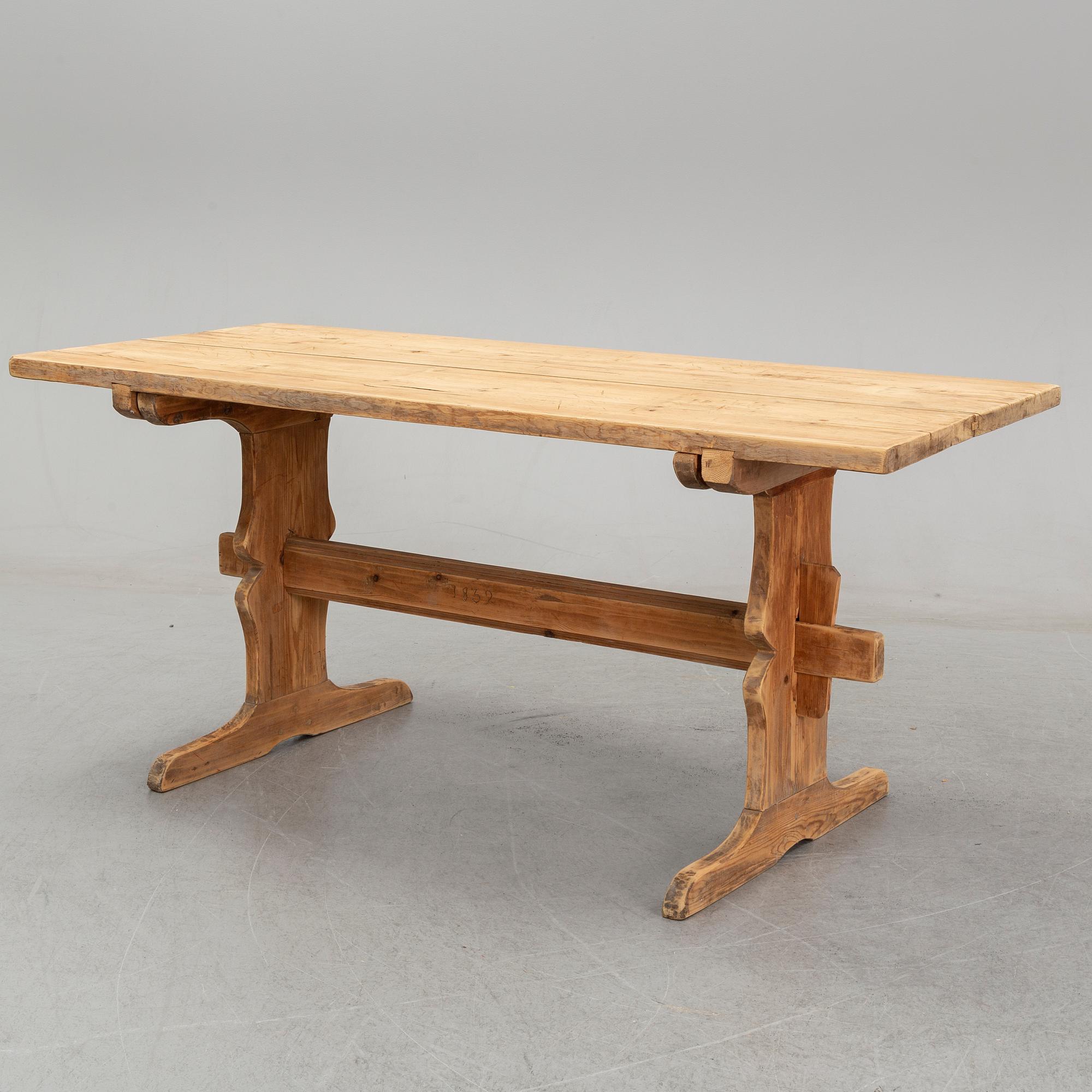 Bockbord, furu, 1800-tal.