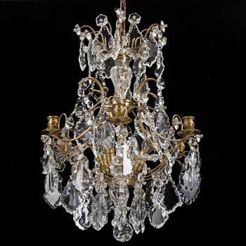 A Rococo style chandeleir, second half of the 20th century. Height ca 56 cm.
