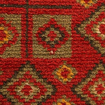 Rya / täcke, Finland, circa 1800. Ca 206 x 117 cm.