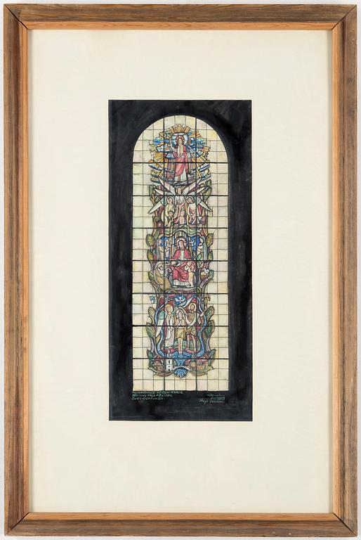 HUGO GEHLIN, Gouache and waterclour, signed.