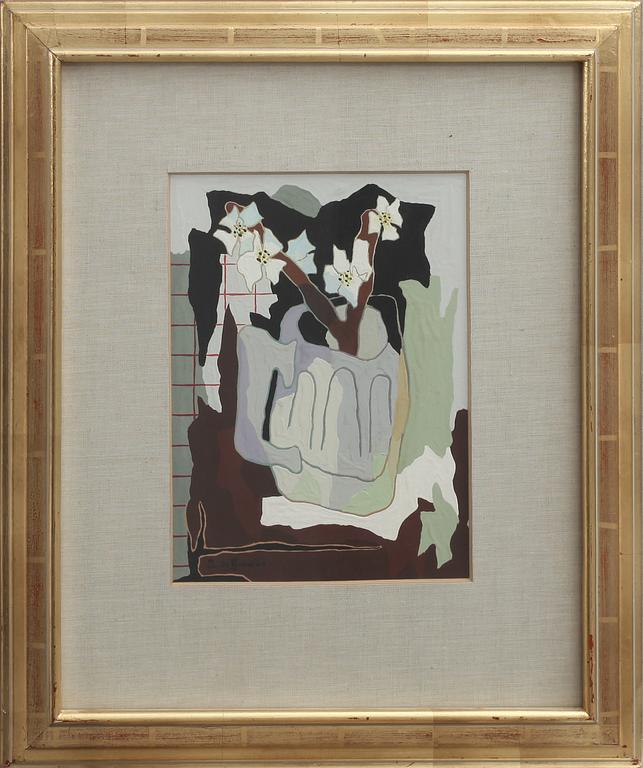 JEAN DE GAVARDIE, gouache, sign.