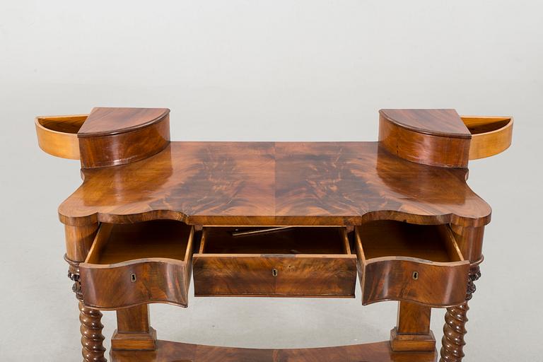 A late Empire mahogany dressing table mid 1800's.