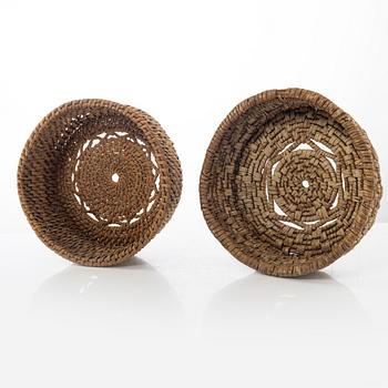 Root baskets, 4 pcs, folk art, 19th century.