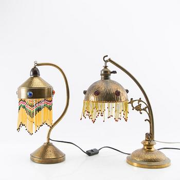 Table lamps 2 pcs Art Nouveau early 20th century.
