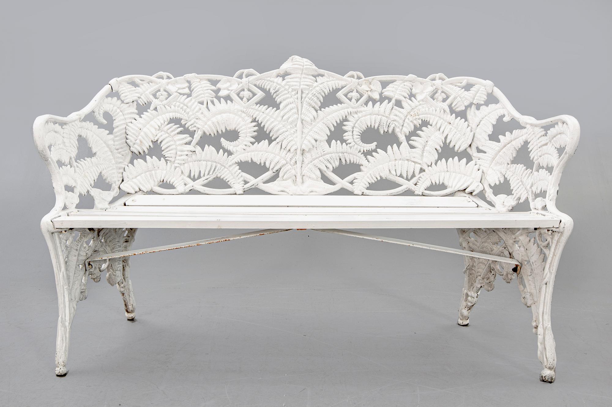 A painted metal garden sofa second half of the 20th century.