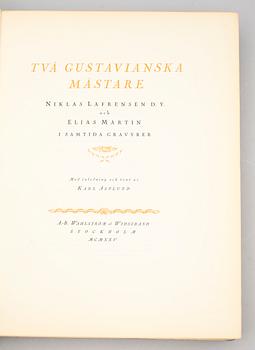 BÖCKER, 3 vol, bla "Två gustavianska mästare, Niklas Lafrensen dy och Elias Martin...", Stockholm 1925.