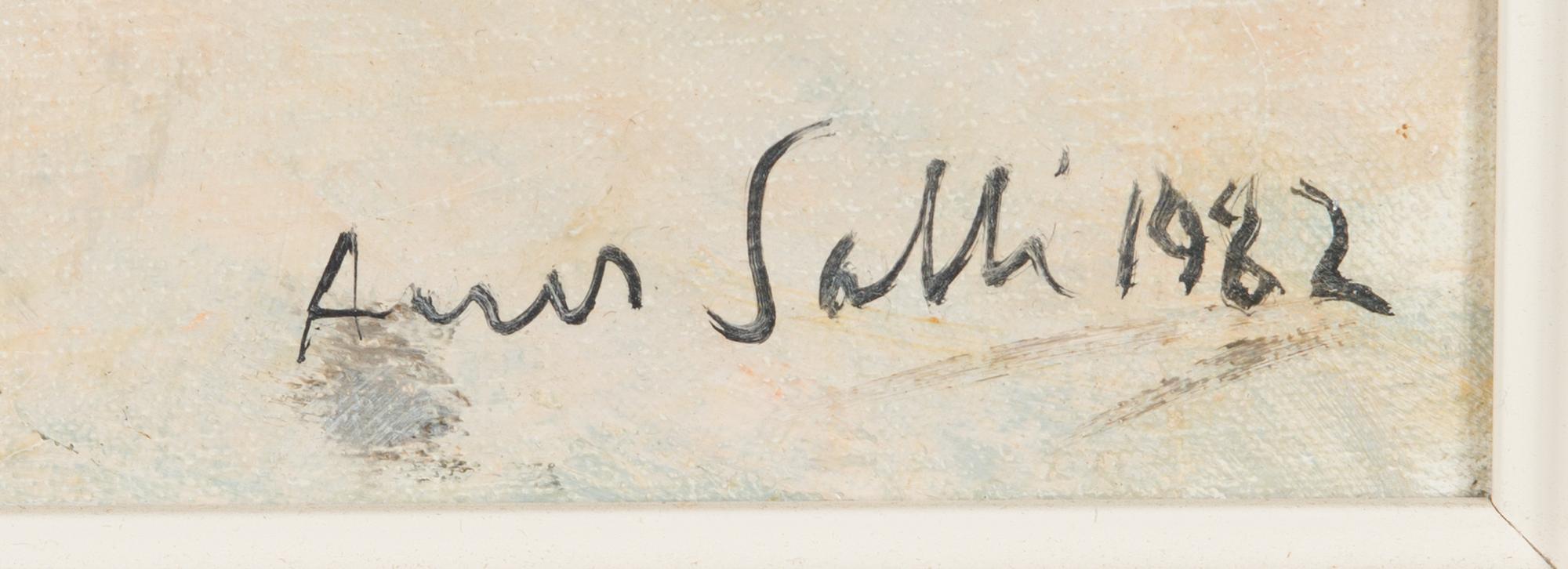 AARES SALLI, öljy kankaalle, signeerattu ja päivätty-82.