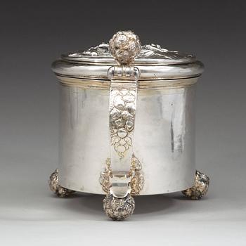 HENRIK MÖLLER dä, Stockholm (1645-1690) före 1689, dryckeskanna, silver, barock.