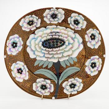 Birger Kaipiainen, vati "Fiori", keramiikkaa, leimattu Birger Kaipiainen, Arabia art made in Finland 1983, 1313/2000.