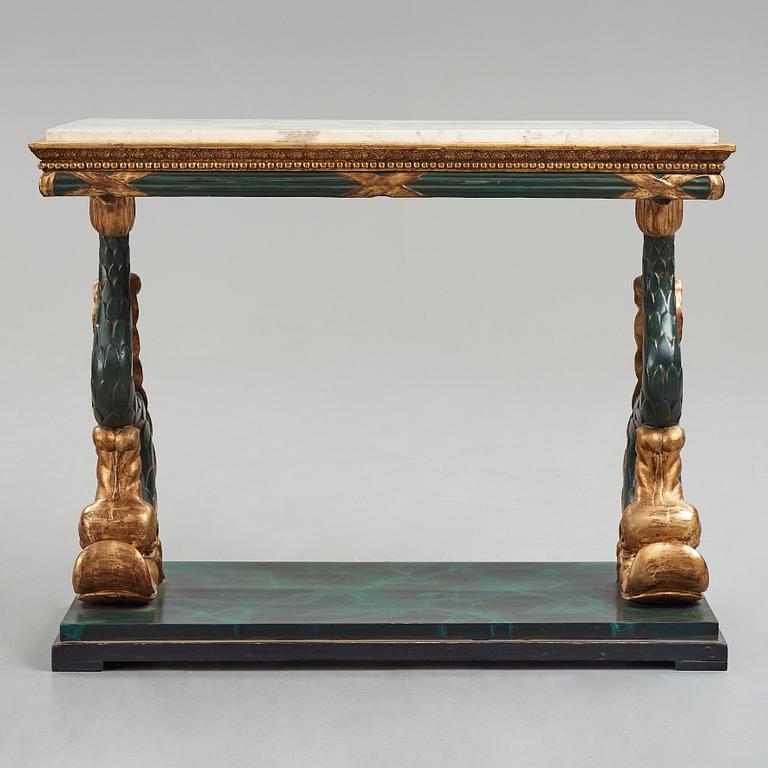 A Swedish Empire console table, early 19th century.