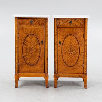 A pair of bedside tables, early 20th century.