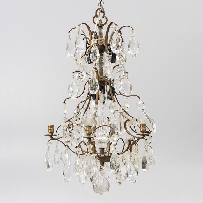 Chandelier, Rococo style, mid-20th century.