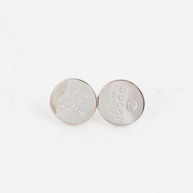 Gucci, armband samt örhängen, silver.