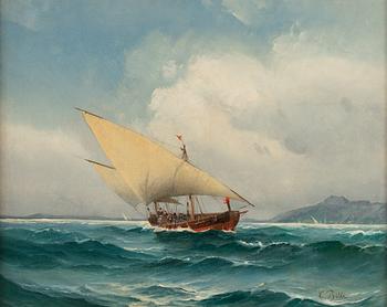 Carl Bille, olja på duk, signerad.