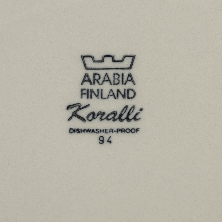 Ulla Procopé, a 21-piece 'Koralli' dinner service, Arabia, Finland.