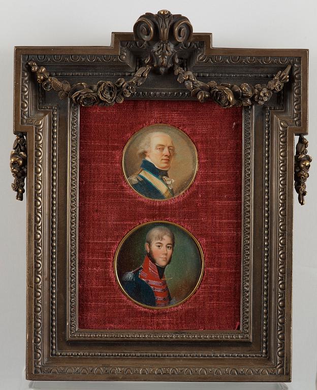 Domenico Bossi, "Johan Fredrik Aminoff" (1756-1842) & "Axel Didrik Reuterskjöld" (1779-1834).