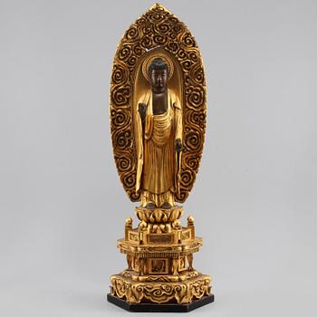 SKULPTUR, trä, orientalisk, omkring år 1900.